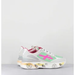 Sneakers Ultra Light Vert & Gris Semelle Epaisse - Moerund 6339