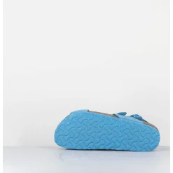 Tulum Sky Blue Suede Bleu Bride Arriere