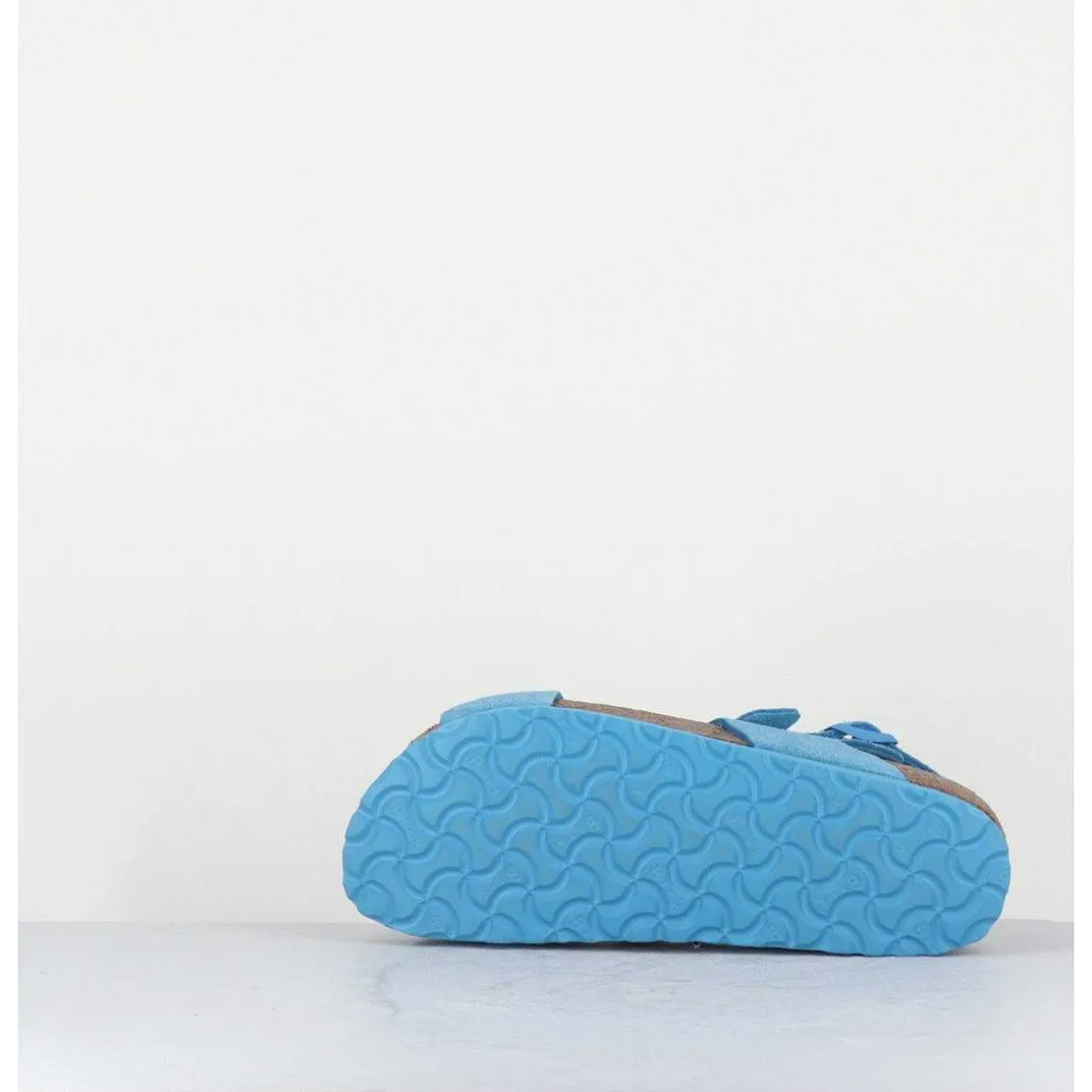 Tulum Sky Blue Suede Bleu Bride Arriere